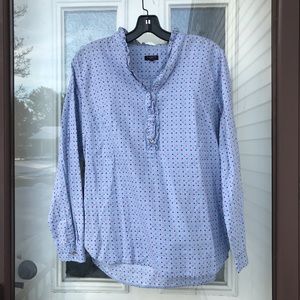 Talbots long sleeved polka dot shirt